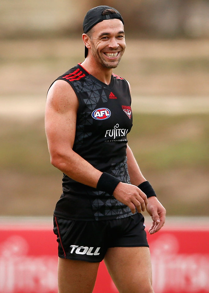 AFL 2016 Training - Essendon 250216 Ryan Crowley will play his first game for Essendon this Sunday against Carlton - ${keywords}
